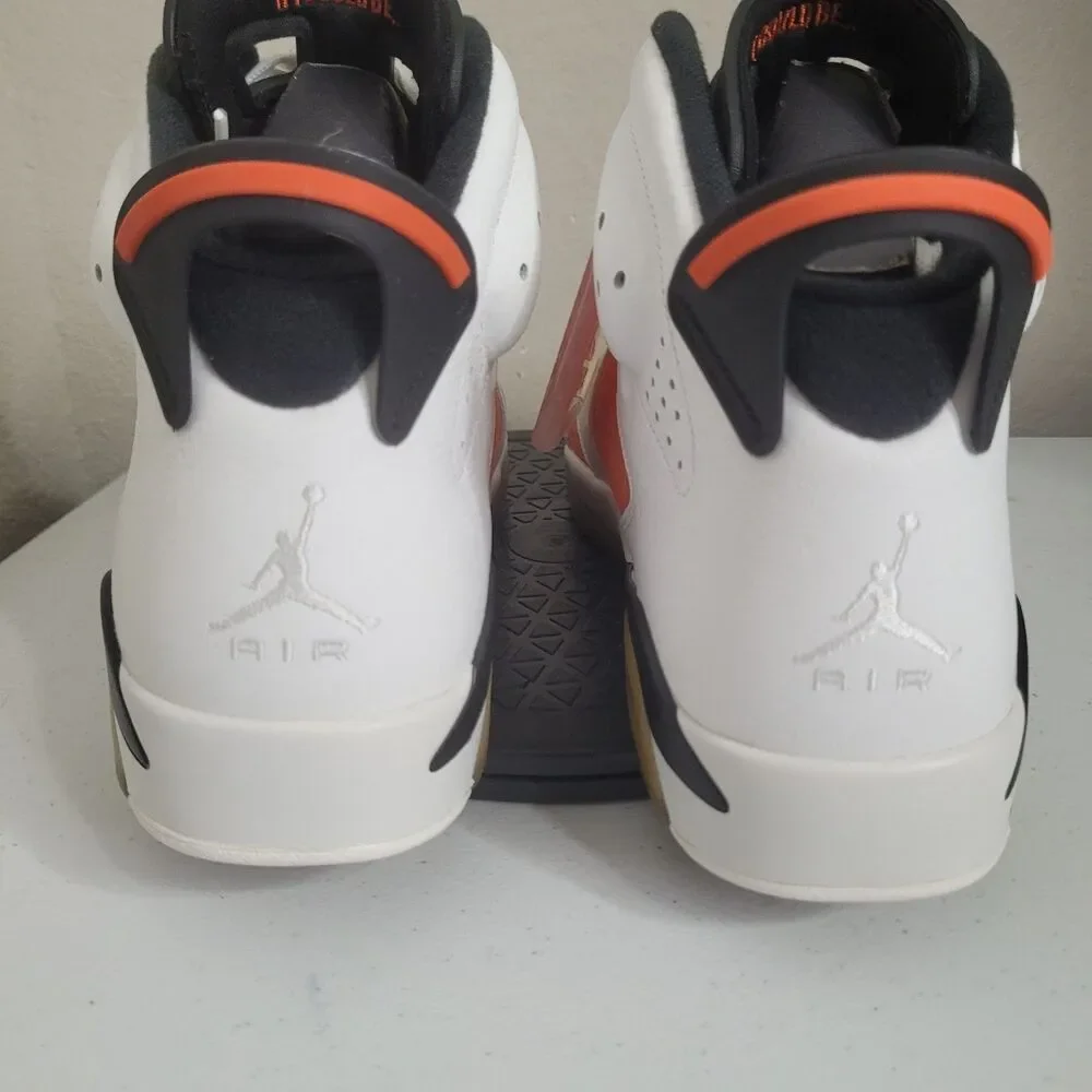 Nike Air Jordan 6 VI size 11 Retro Gatorade 384664-145 Orange white mid-top Men